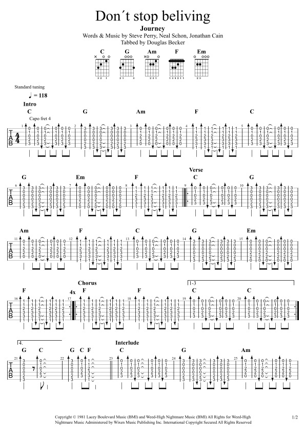 Don't Stop Believin' (arr. Douglas Becker)