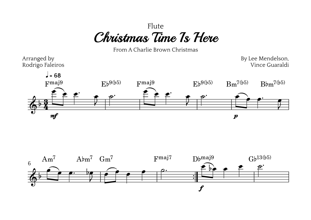 Christmas Time Is Here (arr. Rodrigo Faleiros)