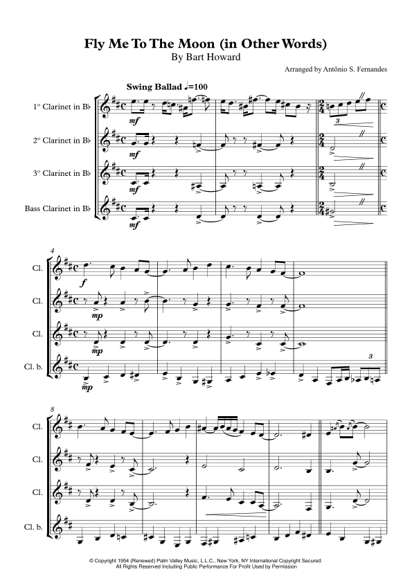 Fly Me To The Moon (in Other Words) (arr. Antônio S. Fernandes)