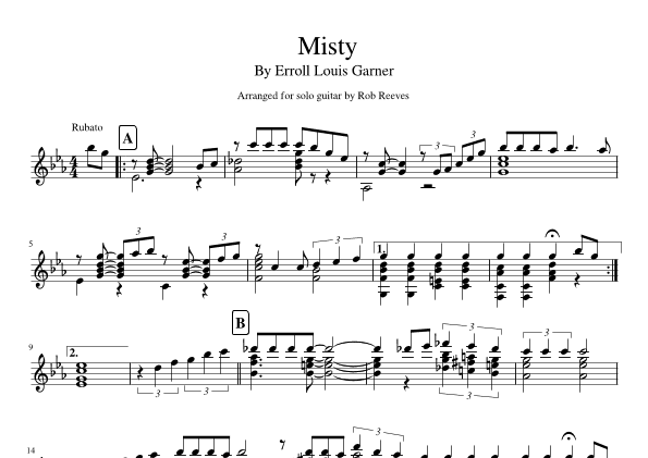 Misty (arr. Rob Reeves)
