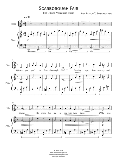 Scarborough Fair (arr. Peyton T. Starkweather)