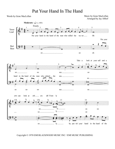 Put Your Hand In The Hand (arr. Jay Althof)