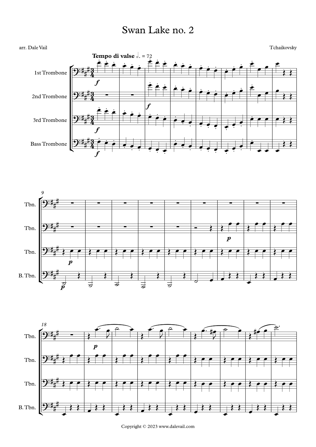 Waltz no. 2 from Swan Lake (arr. Dale Vail)