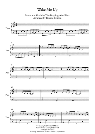 Wake Me Up (arr. Roxana Belibou)