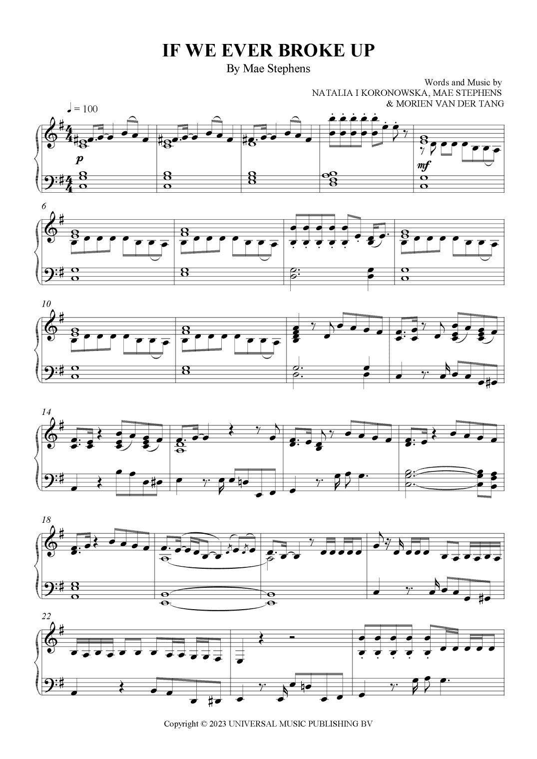 If We Ever Broke Up (arr. S Carlile)