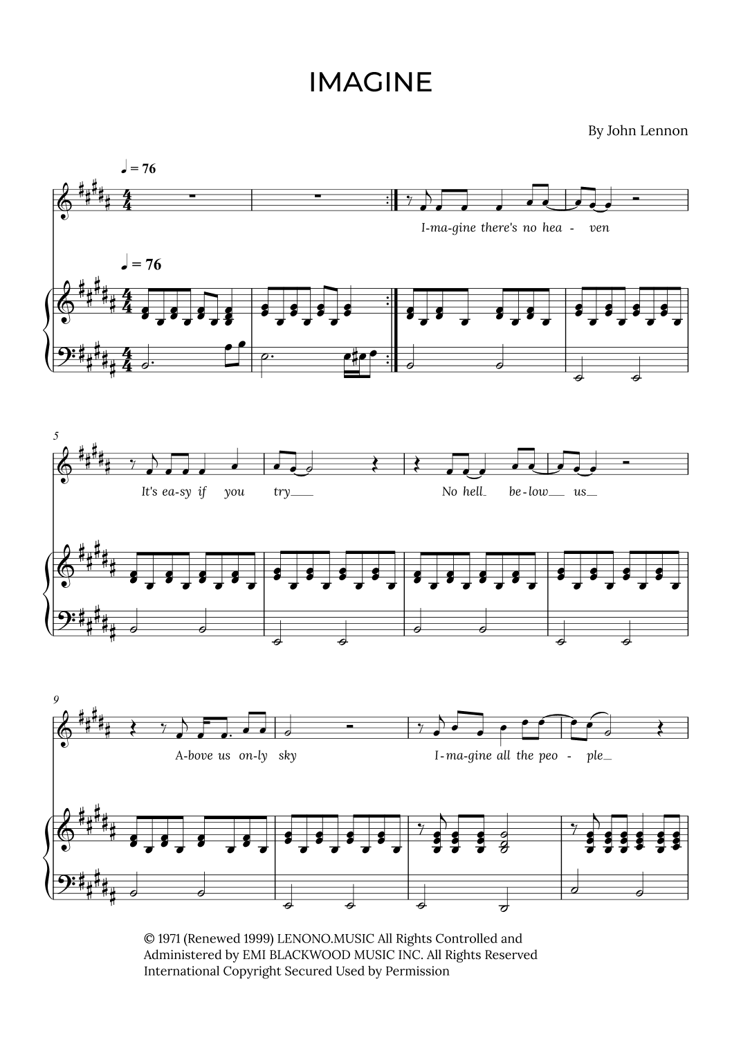 Imagine (arr. Alex Nunes Rodrigues)