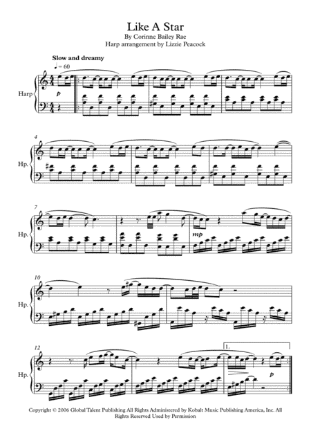 Like A Star (arr. Lizzie Peacock)