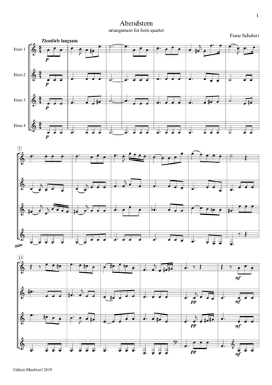 Abendstern (arr. Edition Maulwurf)