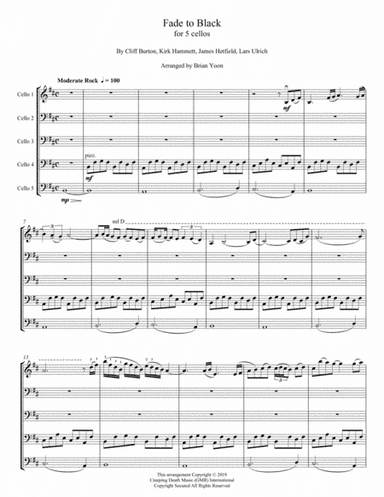 Fade To Black (arr. Brian Yoon)