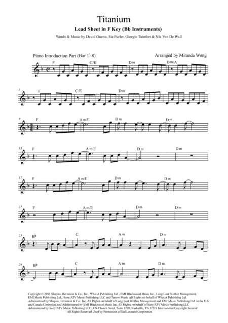 Titanium (arr. Miranda Wong)