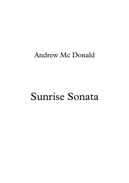 Sunrise Sonata