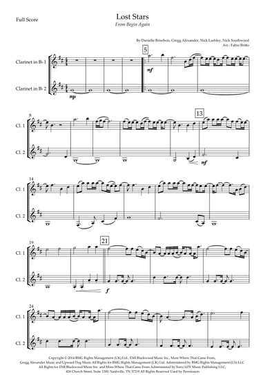 Lost Stars (arr. Fabio Britto)