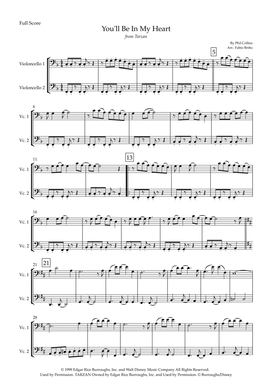 You'll Be In My Heart (arr. Fabio Britto)