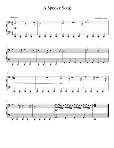 A Spooky Song (both hands playing in Bass Clef)
