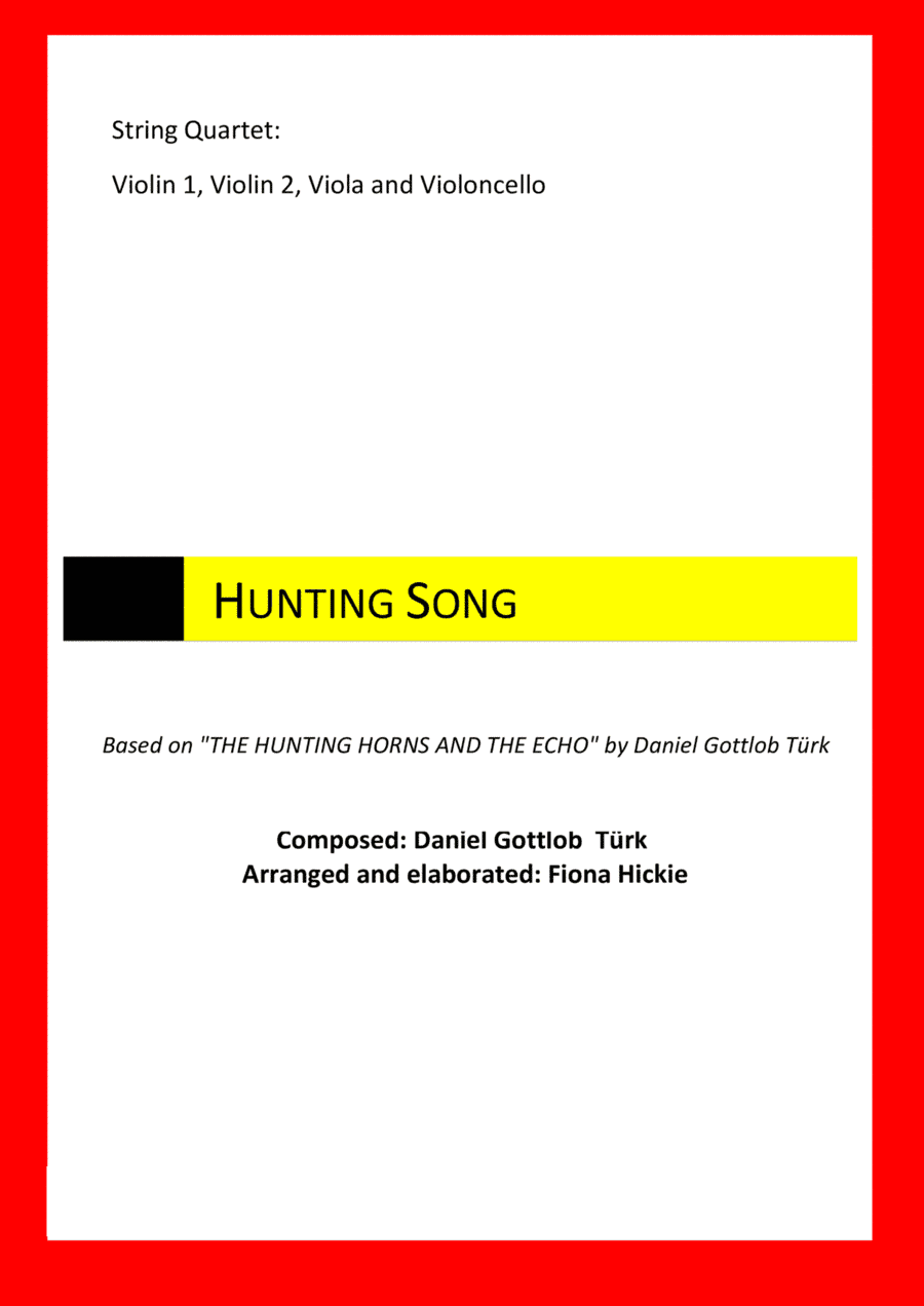 Hunting Song (arr. Fiona Hickie)