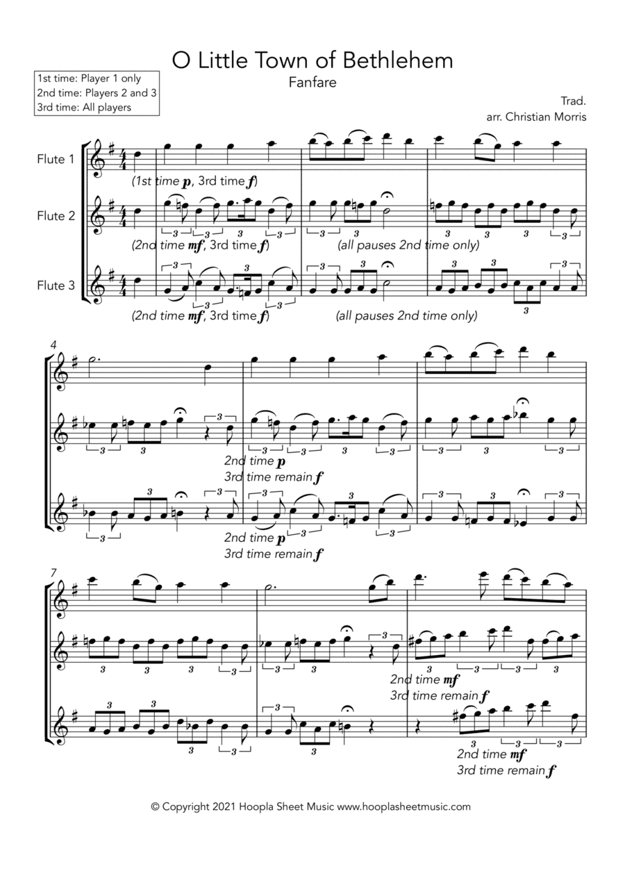 O Little Town of Bethlehem Fanfare (arr. Hoopla Sheet Music)
