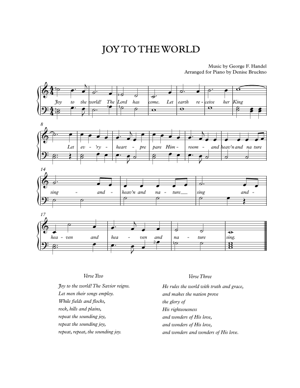 Joy To The World (arr. Denise Bruckno)