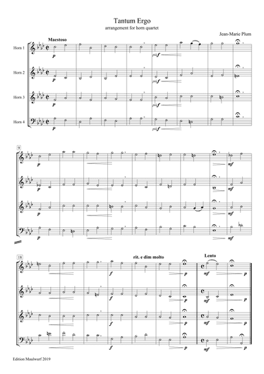 Tantum Ergo (arr. Edition Maulwurf)