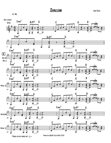 Shallow (arr. Francis Tétu)