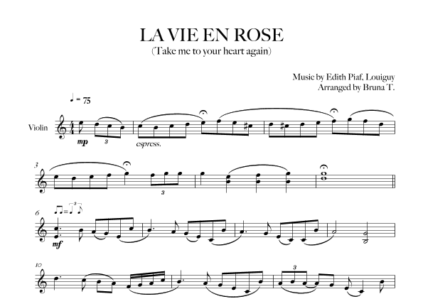 Take Me To Your Heart Again (arr. Bruna T.)