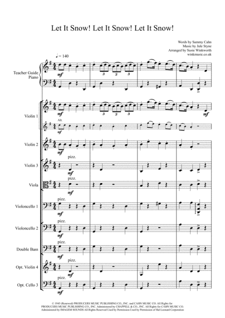 Let It Snow! Let It Snow! Let It Snow! (arr. Susie Winkworth winkmusic.co.uk)
