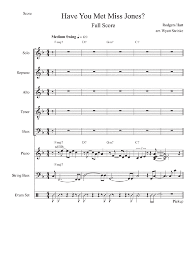 Have You Met Miss Jones? (arr. Wyatt Steinke)