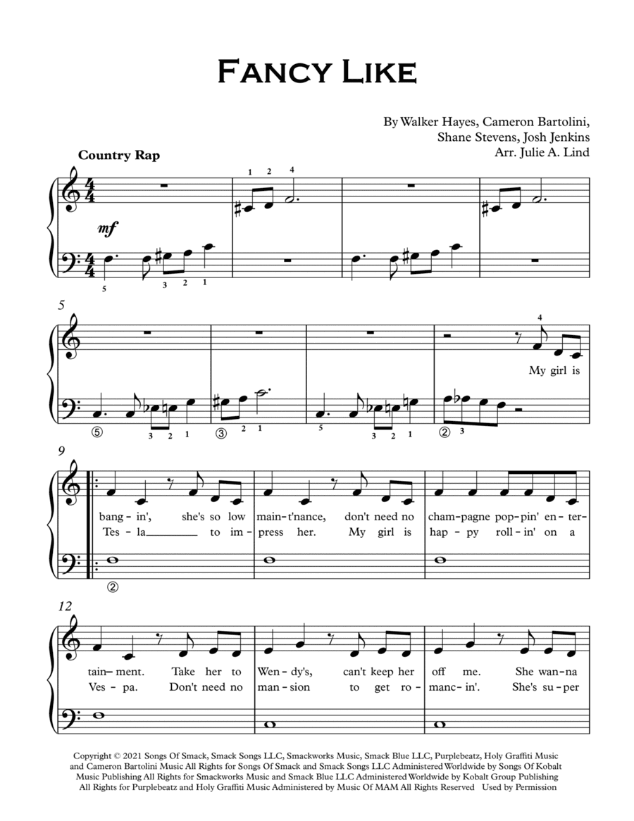 Fancy Like (arr. Julie A. Lind)
