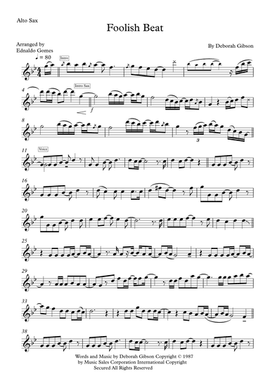 Foolish Beat (arr. Ednaldo Gomes)