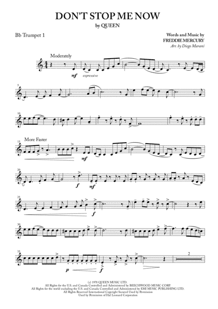 Don't Stop Me Now (arr. Diego Marani)