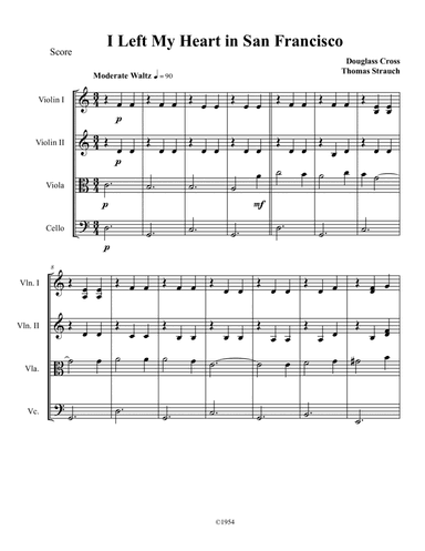 I Left My Heart In San Francisco (arr. Tom Strauch)