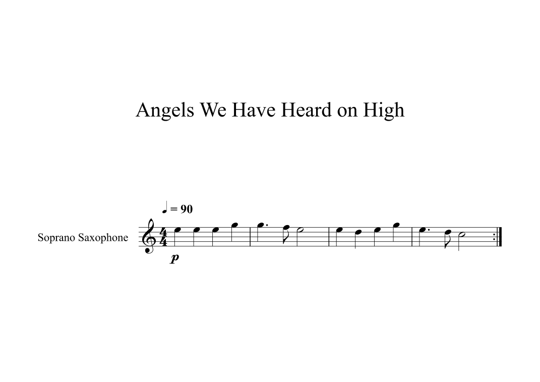 Angels We Have Heard on High (Soprano Sax) (arr. Digital Book Music)