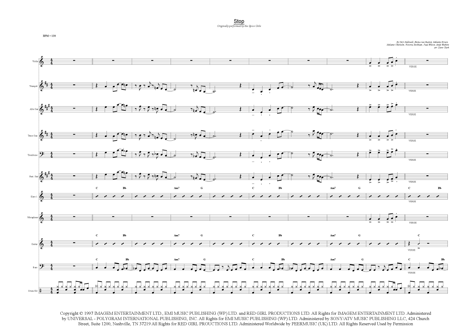 Stop (arr. David E. Clark)