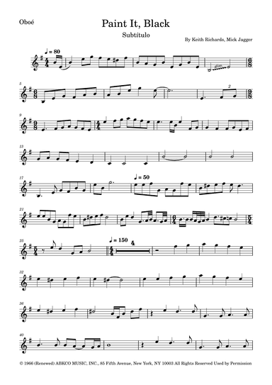 Paint It, Black (arr. Fernanda Moura)