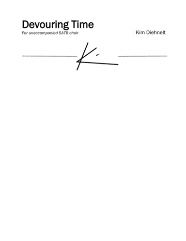 Diehnelt: Devouring Time for SATB Choir