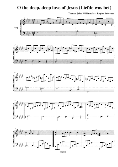 O the deep deep love of Jesus - pedal harp solo