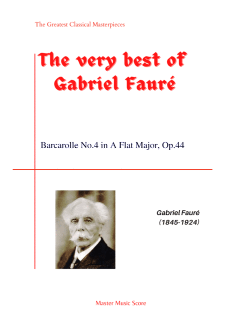 Faure-Barcarolle No.4 in A Flat Major, Op.44 (arr. MPS)