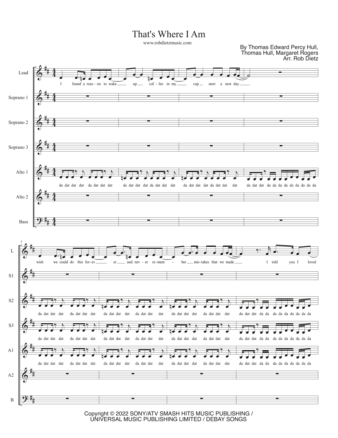 That's Where I Am (arr. Rob Dietz)