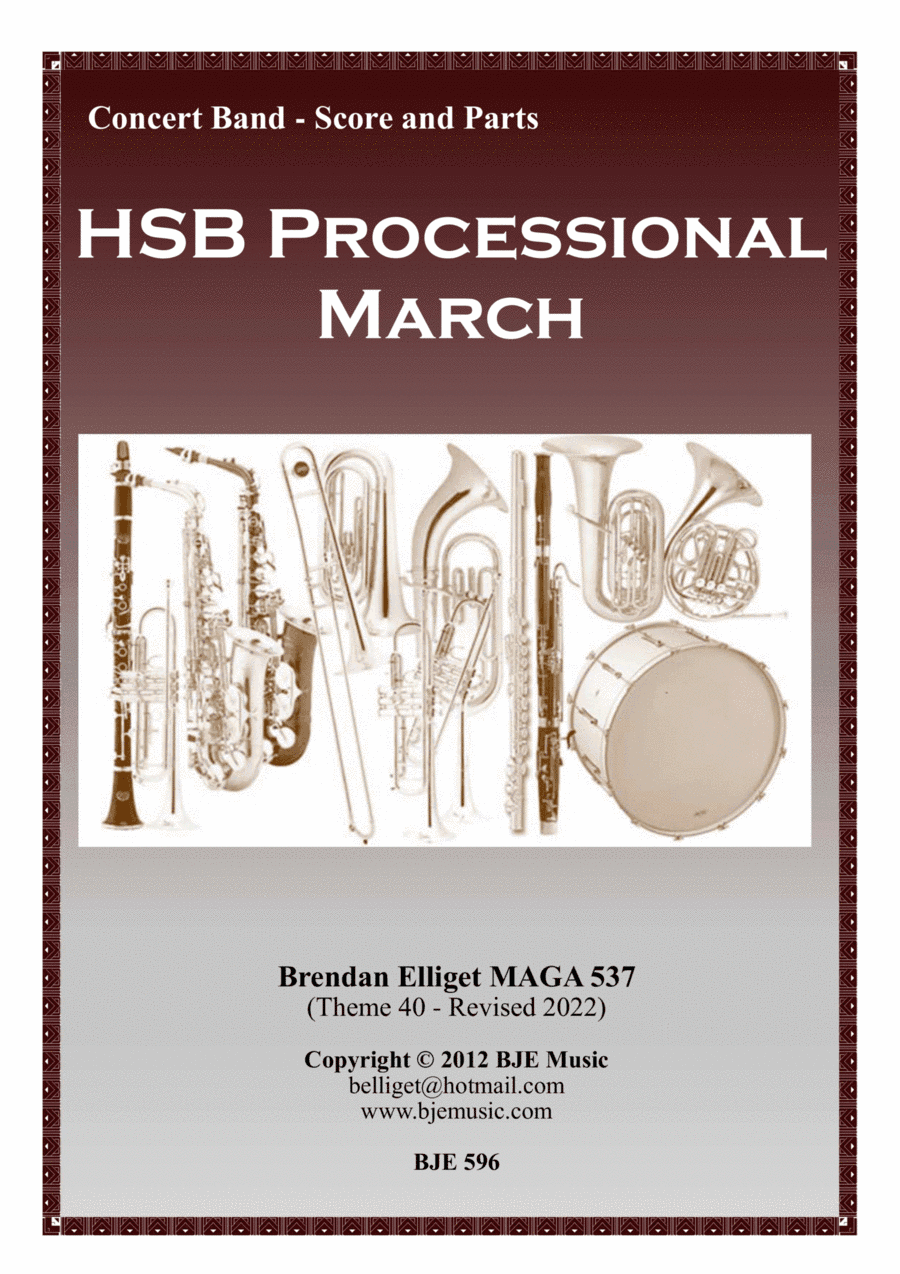 HSB Processional March - Concert Band Score and Parts PDF