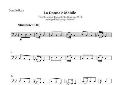 La Donna è Mobile (arr. Rodrigo Faleiros)