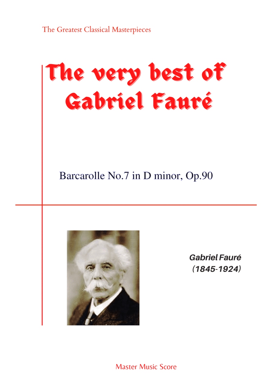 Faure-Barcarolle No.7 in D minor, Op.90 (arr. MPS)