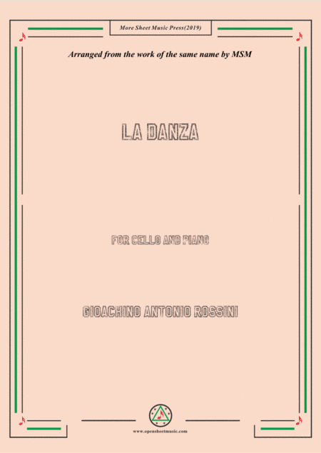 Rossini-La Danza, for Cello and Piano (arr. MSM)