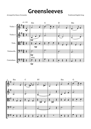 Greensleeves (arr. Glauco Fernandes)