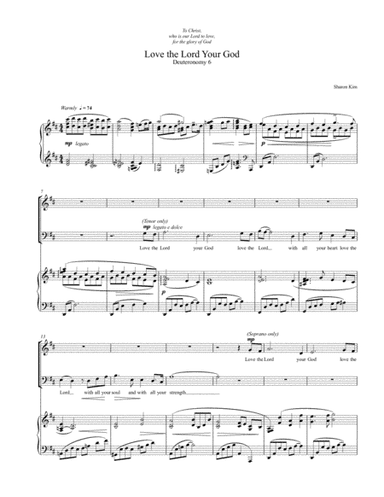 Love the Lord Your God for Choir SATB