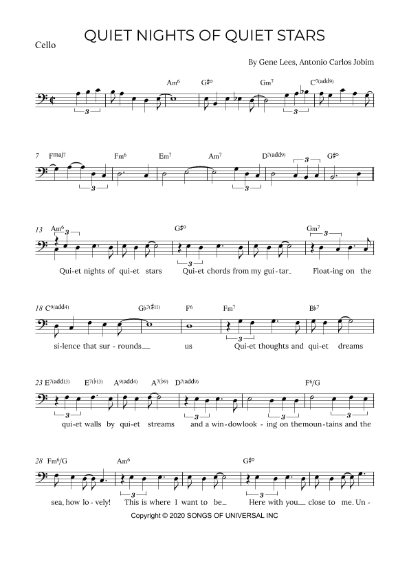 Quiet Nights Of Quiet Stars (arr. Alex Nunes Rodrigues)