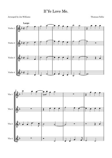 If Ye Love Me. (arr. Joe Williams)