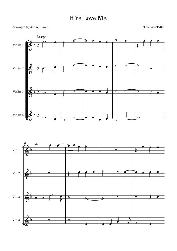 If Ye Love Me. (arr. Joe Williams)