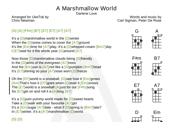 A Marshmallow World (arr. UkeTok)