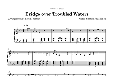 Bridge Over Troubled Water (arr. Robin Thomson)