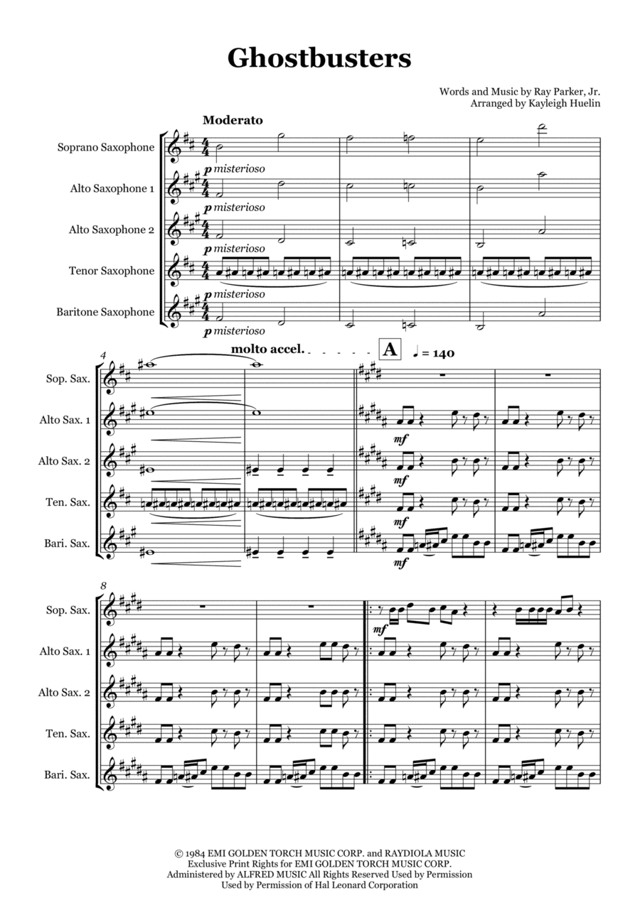 Ghostbusters (arr. Kayleigh Huelin)