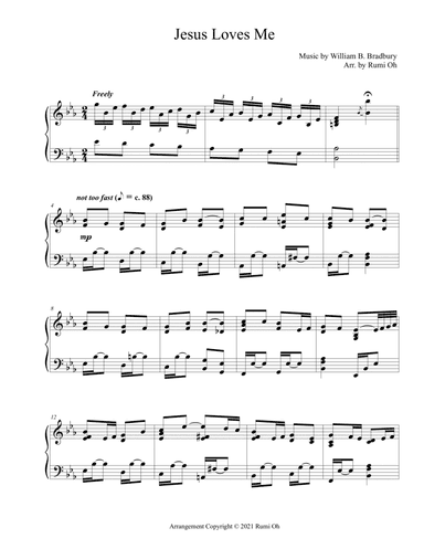 Jesus Loves Me (Hymn Arrangement for Advanced Solo Piano in "Father's Love") (arr. Rumi Oh)